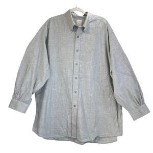 Brooks Brother Mens XXL Gray Heather Madison Fit Polo Shirt Long Sleeves